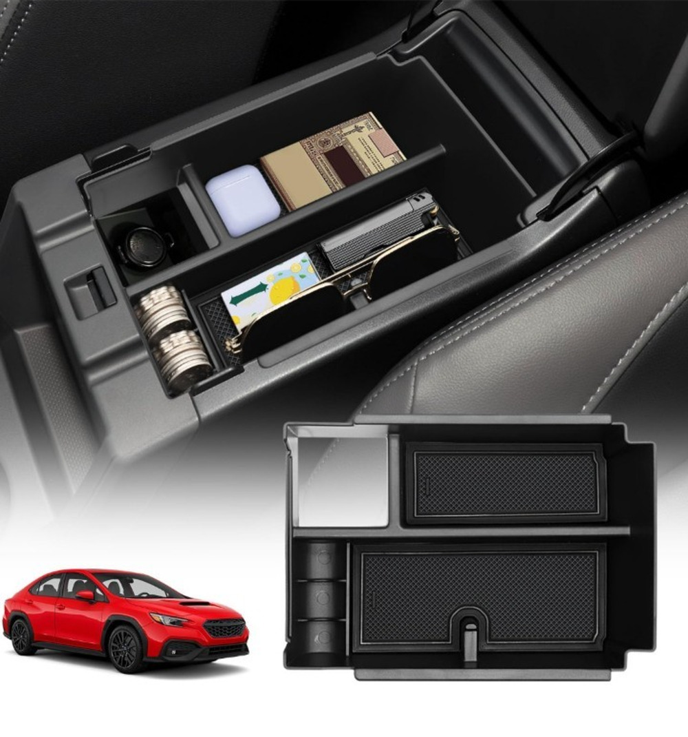 Center Console Tray Organizer for 2022 2023 Subaru WRX Premium Limited GT -Black